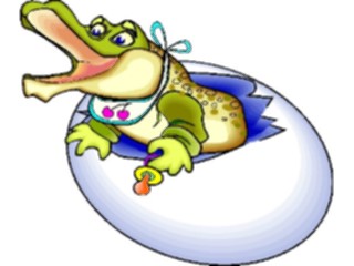 Sticker Custom Preview Image #018837 Animals Cartoons Crocodile Baby