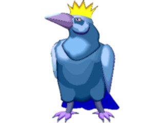 Sticker Custom Preview Image #018840 Animals Cartoons Crow Wearing Crown