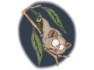 Sticker Custom Preview Image #018842 Animals Cartoons Cuscus Scared