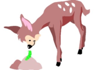 Sticker Custom Preview Image #018859 Animals Cartoons Deer Caterpillar