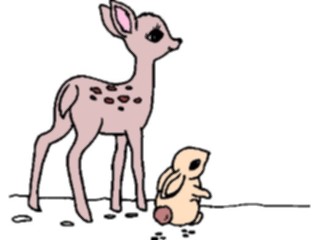 Sticker Custom Preview Image #018864 Animals Cartoons Deer Rabbit