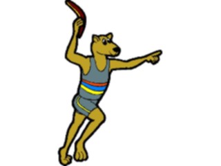Sticker Custom Preview Image #018871 Animals Cartoons Dingowith Boomerang