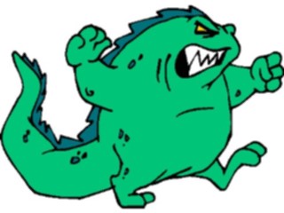 Sticker Custom Preview Image #018937 Animals Cartoons Dinosaur Angry1