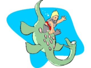 Sticker Custom Preview Image #018950 Animals Cartoons Dinosaur Boy1