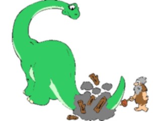 Sticker Custom Preview Image #018953 Animals Cartoons Dinosaur Caveman1