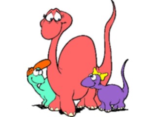 Sticker Custom Preview Image #018963 Animals Cartoons Dinosaur Family