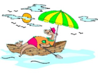 Sticker Custom Preview Image #018967 Animals Cartoons Dinosaurin Boat