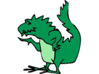 Sticker Custom Preview Image #018971 Animals Cartoons Dinosaur Pointing
