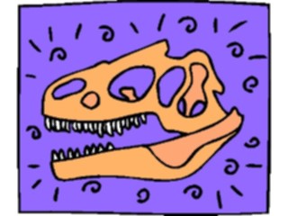 Sticker Custom Preview Image #018979 Animals Cartoons Dinosaur Skull02