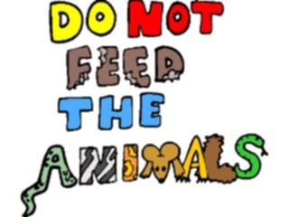 Sticker Custom Preview Image #019007 Animals Cartoons Do Not Feedthe Animals