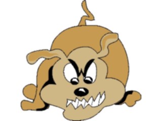 Sticker Custom Preview Image #019076 Animals Cartoons Dog Angry2