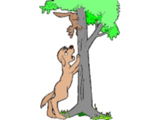 Sticker Custom Preview Image #019088 Animals Cartoons Dog Barkingat Squirrel
