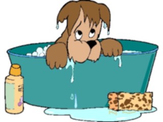Sticker Custom Preview Image #019093 Animals Cartoons Dog Bathing4