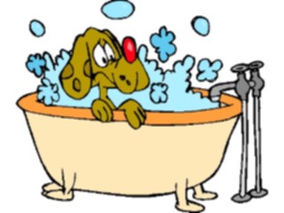 Sticker Custom Preview Image #019095 Animals Cartoons Dog Bathing6