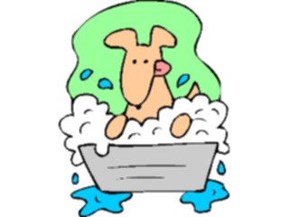 Sticker Custom Preview Image #019096 Animals Cartoons Dog Bathing7