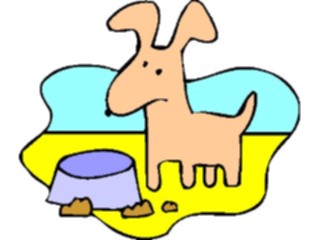 Sticker Custom Preview Image #019102 Animals Cartoons Dog Bowl01