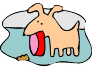 Sticker Custom Preview Image #019104 Animals Cartoons Dog Bowl03