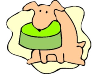 Sticker Custom Preview Image #019110 Animals Cartoons Dog Bowl09