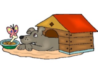 Sticker Custom Preview Image #019115 Animals Cartoons Dog Butterfly