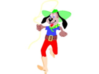 Sticker Custom Preview Image #019133 Animals Cartoons Dog Cowboy