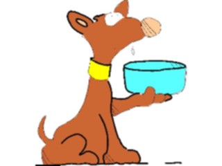 Sticker Custom Preview Image #019149 Animals Cartoons Dog Drinking1