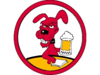 Sticker Custom Preview Image #019156 Animals Cartoons Dog Drinking Beer