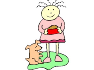Sticker Custom Preview Image #019184 Animals Cartoons Dog Feeding