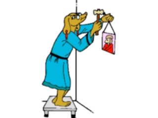 Sticker Custom Preview Image #019221 Animals Cartoons Dog Hanging Picture