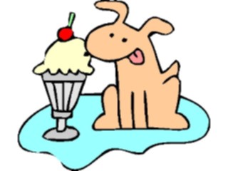 Sticker Custom Preview Image #019244 Animals Cartoons Dog Ice Cream Sundae