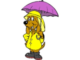 Sticker Custom Preview Image #019263 Animals Cartoons Dogin Raincoat1