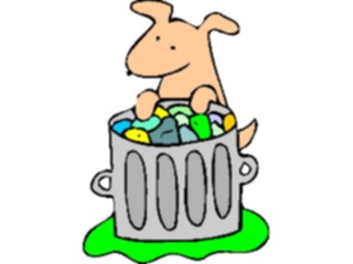 Sticker Custom Preview Image #019267 Animals Cartoons Dogin Trash Can2