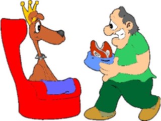 Sticker Custom Preview Image #019288 Animals Cartoons Dog King