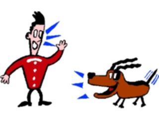 Sticker Custom Preview Image #019304 Animals Cartoons Dog Man