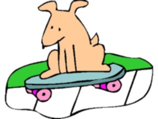 Sticker Custom Preview Image #019330 Animals Cartoons Dogon Skateboard