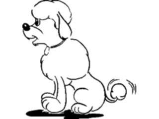 Sticker Custom Preview Image #019356 Animals Cartoons Dog Poodle2