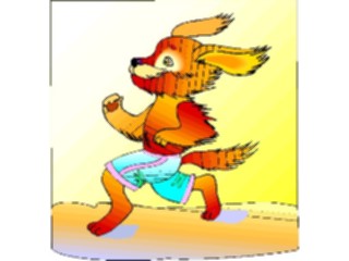 Sticker Custom Preview Image #019377 Animals Cartoons Dog Runningon Beach