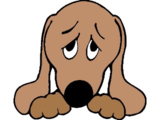 Sticker Custom Preview Image #019382 Animals Cartoons Dog Sad3