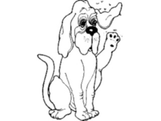 Sticker Custom Preview Image #019391 Animals Cartoons Dog Scratching2