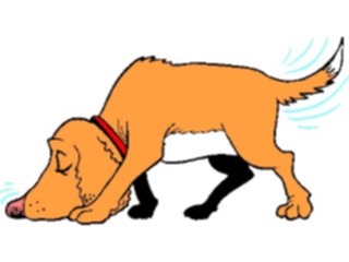 Sticker Custom Preview Image #019426 Animals Cartoons Dog Sniffing3