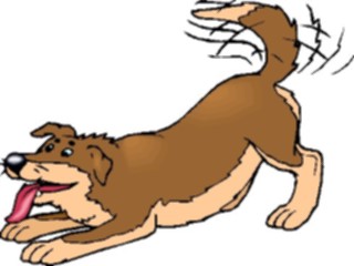 Sticker Custom Preview Image #019459 Animals Cartoons Dog Wagging Tail4