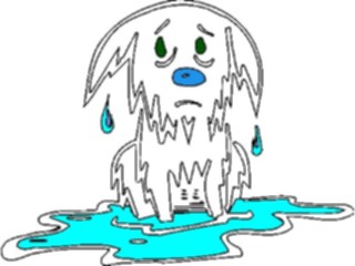 Sticker Custom Preview Image #019472 Animals Cartoons Dog Wet