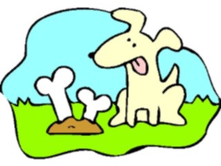 Sticker Custom Preview Image #019486 Animals Cartoons Dogwith Bone08