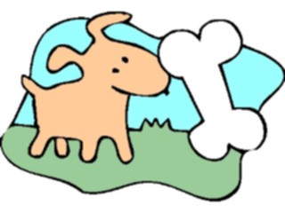 Sticker Custom Preview Image #019496 Animals Cartoons Dogwith Bone18