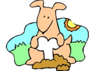 Sticker Custom Preview Image #019497 Animals Cartoons Dogwith Bone19
