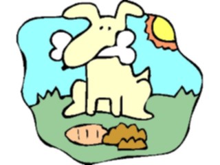Sticker Custom Preview Image #019502 Animals Cartoons Dogwith Bone24