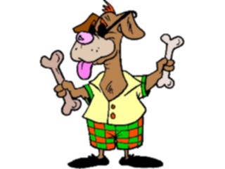 Sticker Custom Preview Image #019513 Animals Cartoons Dogwith Bones2