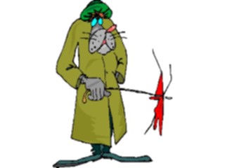 Sticker Custom Preview Image #019515 Animals Cartoons Dogwith Broken Umbrella