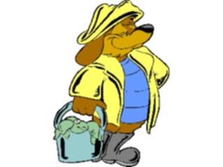 Sticker Custom Preview Image #019519 Animals Cartoons Dogwith Fish