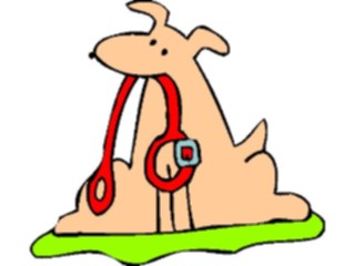 Sticker Custom Preview Image #019524 Animals Cartoons Dogwith Leash1