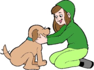 Sticker Custom Preview Image #019529 Animals Cartoons Dogwith Owner03